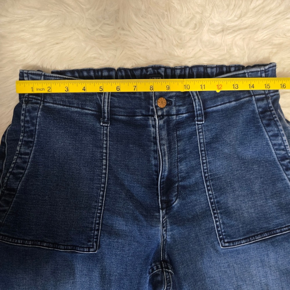 J.Crew Denim Joggers Womens 31 Medium Wash Utility Patch Pocket Elastic Waist - Picture 5 of 10